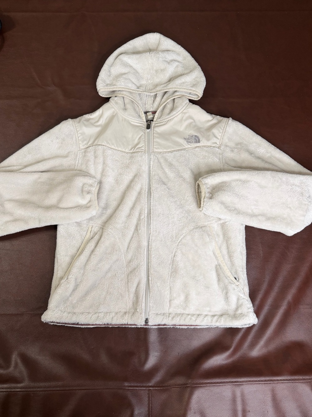 The North Face women’s Cream Fleece Zip-Up Hoodie